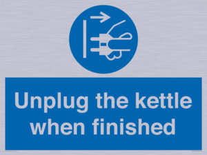 Unplug the kettle when finished